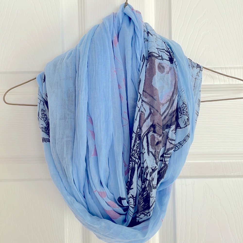 Paris themed infinity scarf